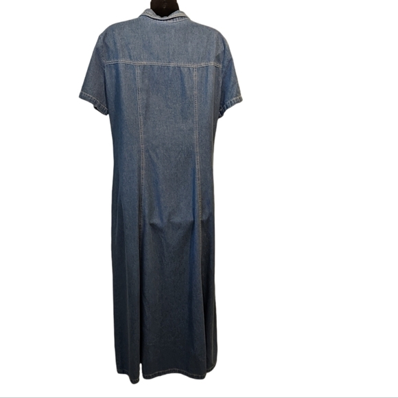 VINTAGE Reitmans denim maxi dress sz 13 - Picture 2 of 5